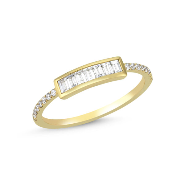 Pırlanta ve Baget Taşlı Yüzük