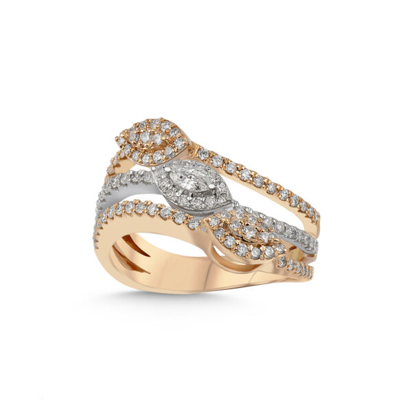 Pırlantalı Tasarım Yüzük Sertifikalı