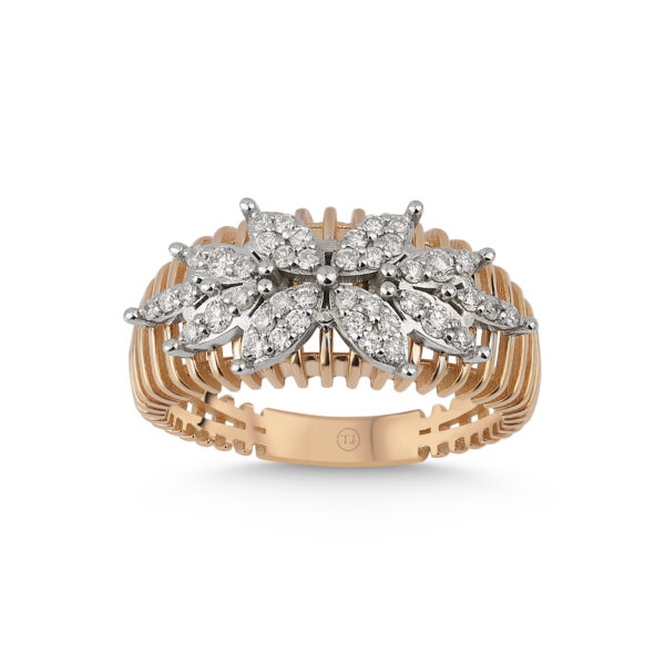 Pırlantalı Tasarım Yüzük Sertifikalı