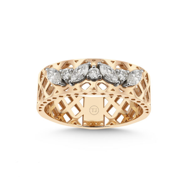 Pırlantalı Tasarım Yüzük Sertifikalı