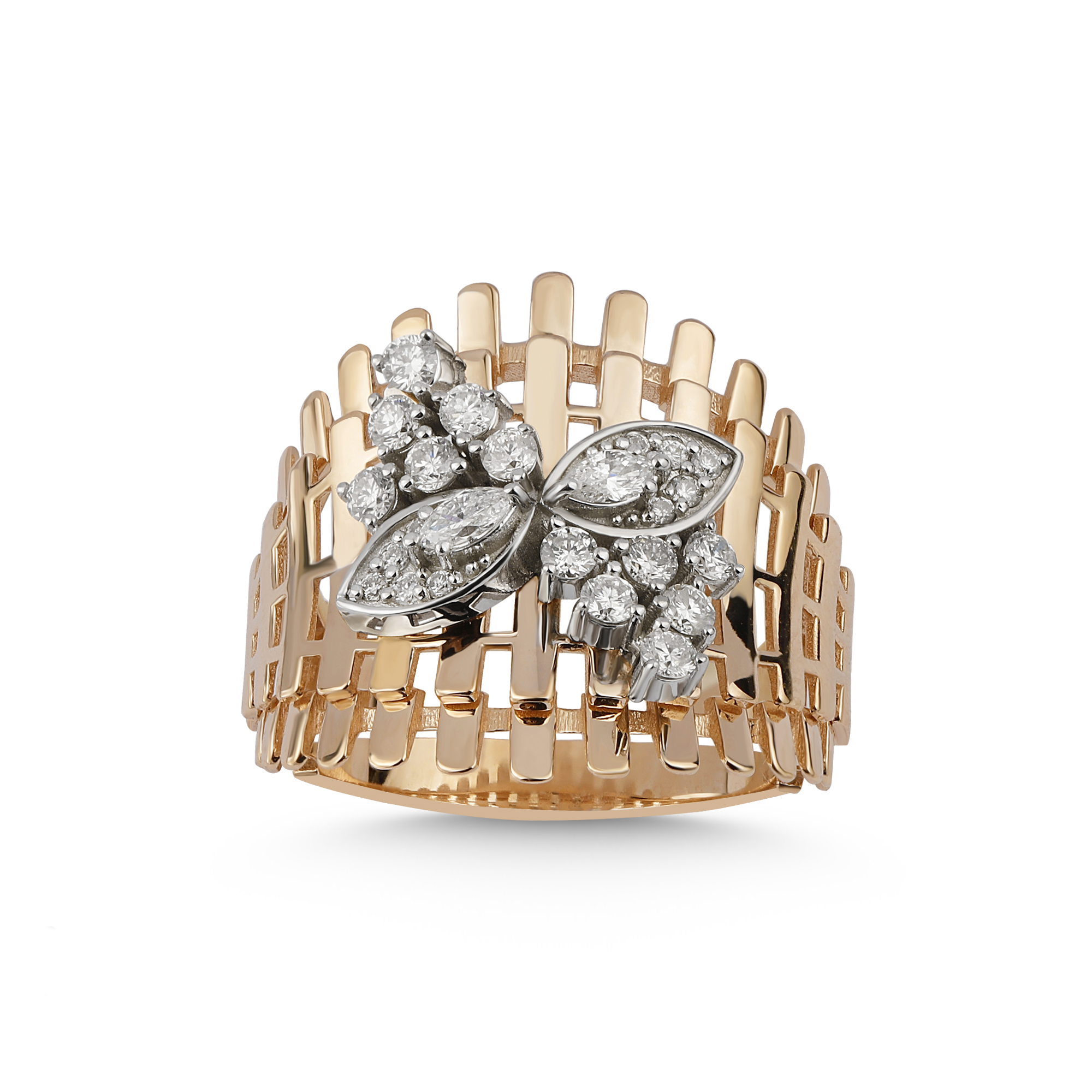 Pırlantalı Tasarım Yüzük Sertifikalı 1 Pırlantalı Tasarım Yüzük Sertifikalı