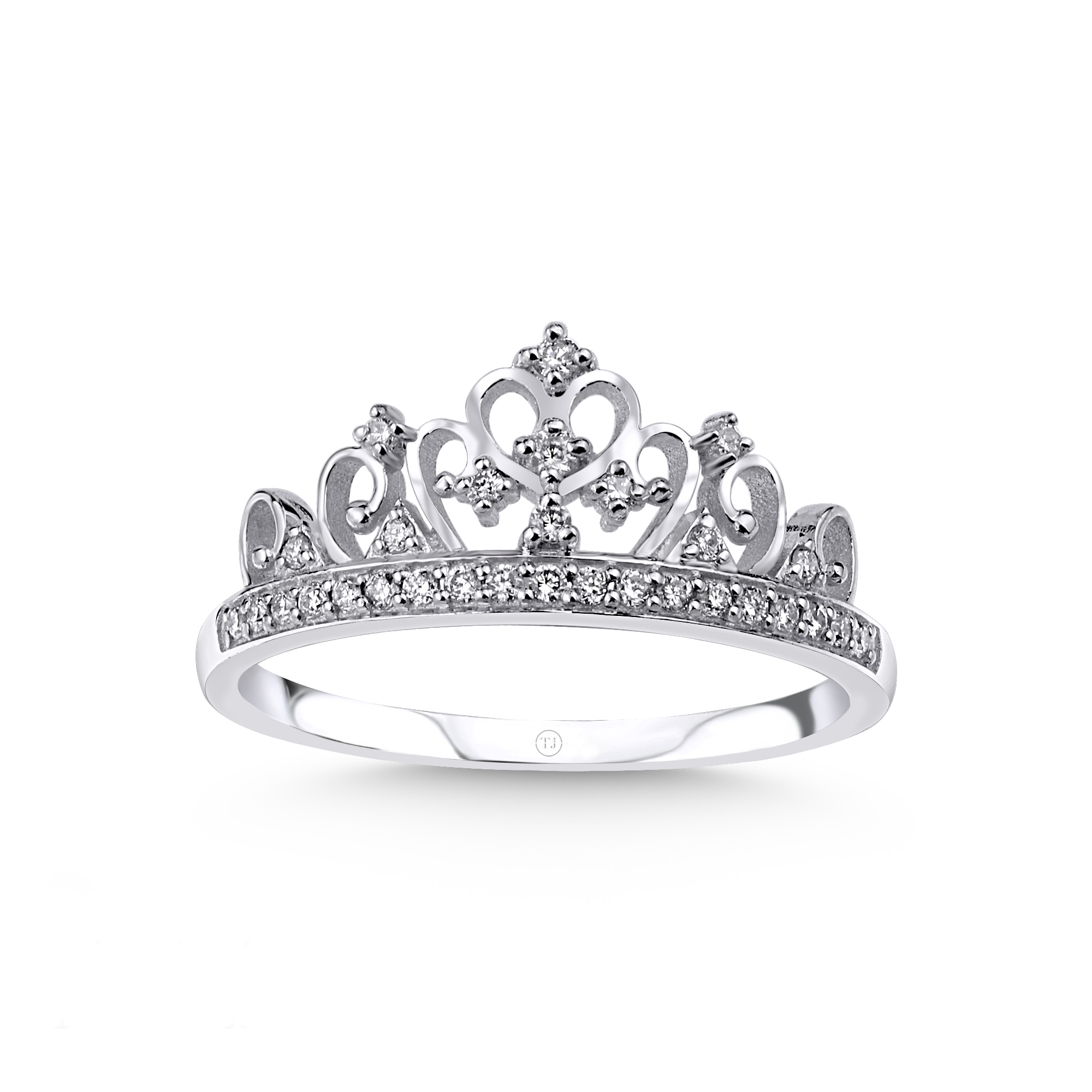 Pırlantalı Tasarım Crown Yüzük Sertifikalı 1 Pırlantalı Tasarım Crown Yüzük Sertifikalı